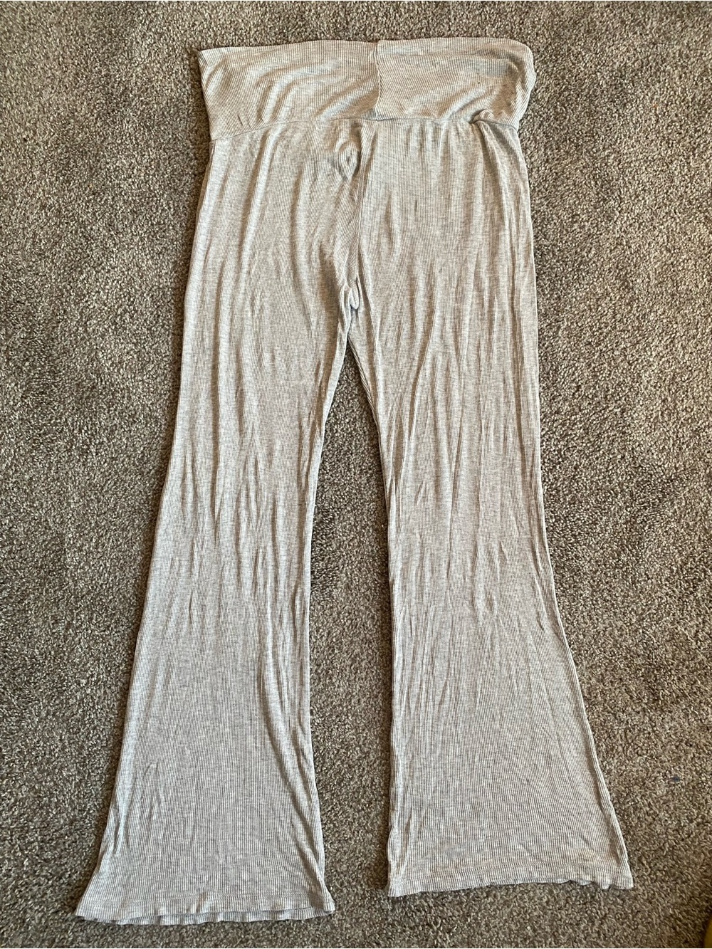 Target Light Gray Wide-Leg Fold-Over Waist Pants